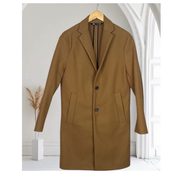 Zara 4 Way comfort camel color men’s coat S - Picture 5 of 10